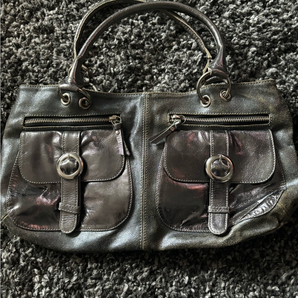 Silver metallic Tano purse